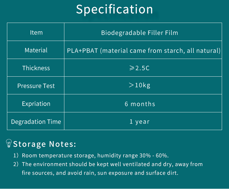 Eco-filled air cushion film