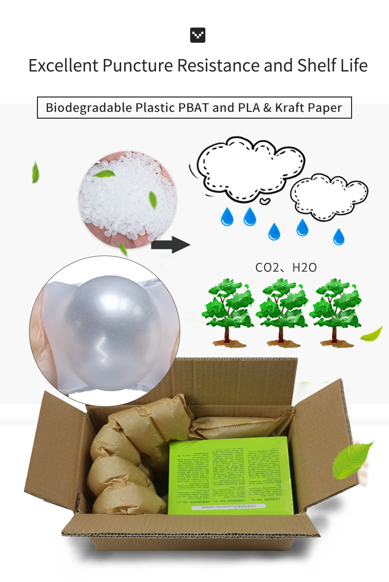 Eco-paper filled air cushion film