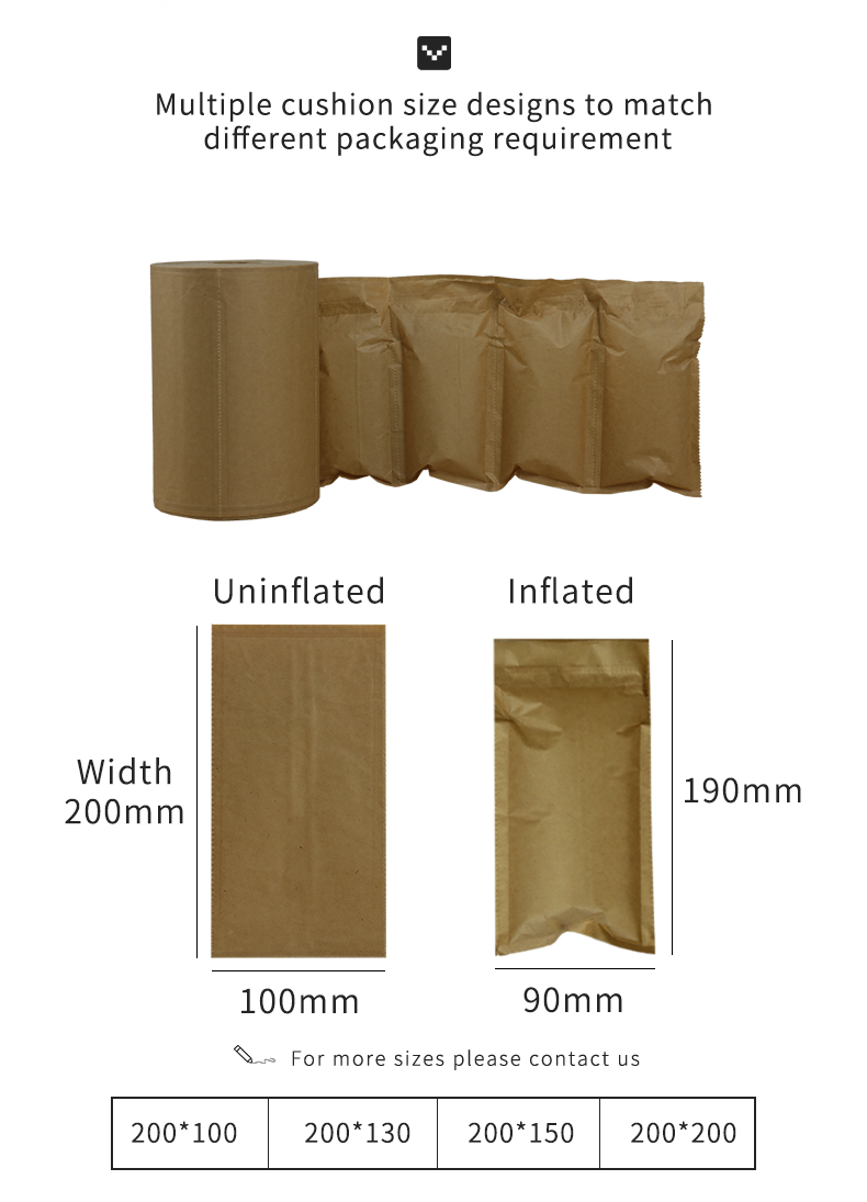 Eco-paper filled air cushion film