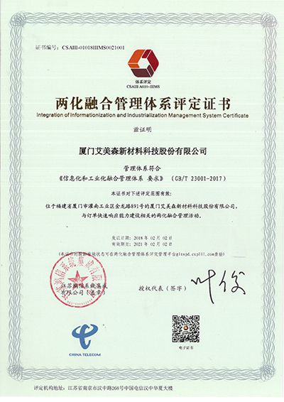 Congratulations to our company for winning the "Informatization Integration" certificate